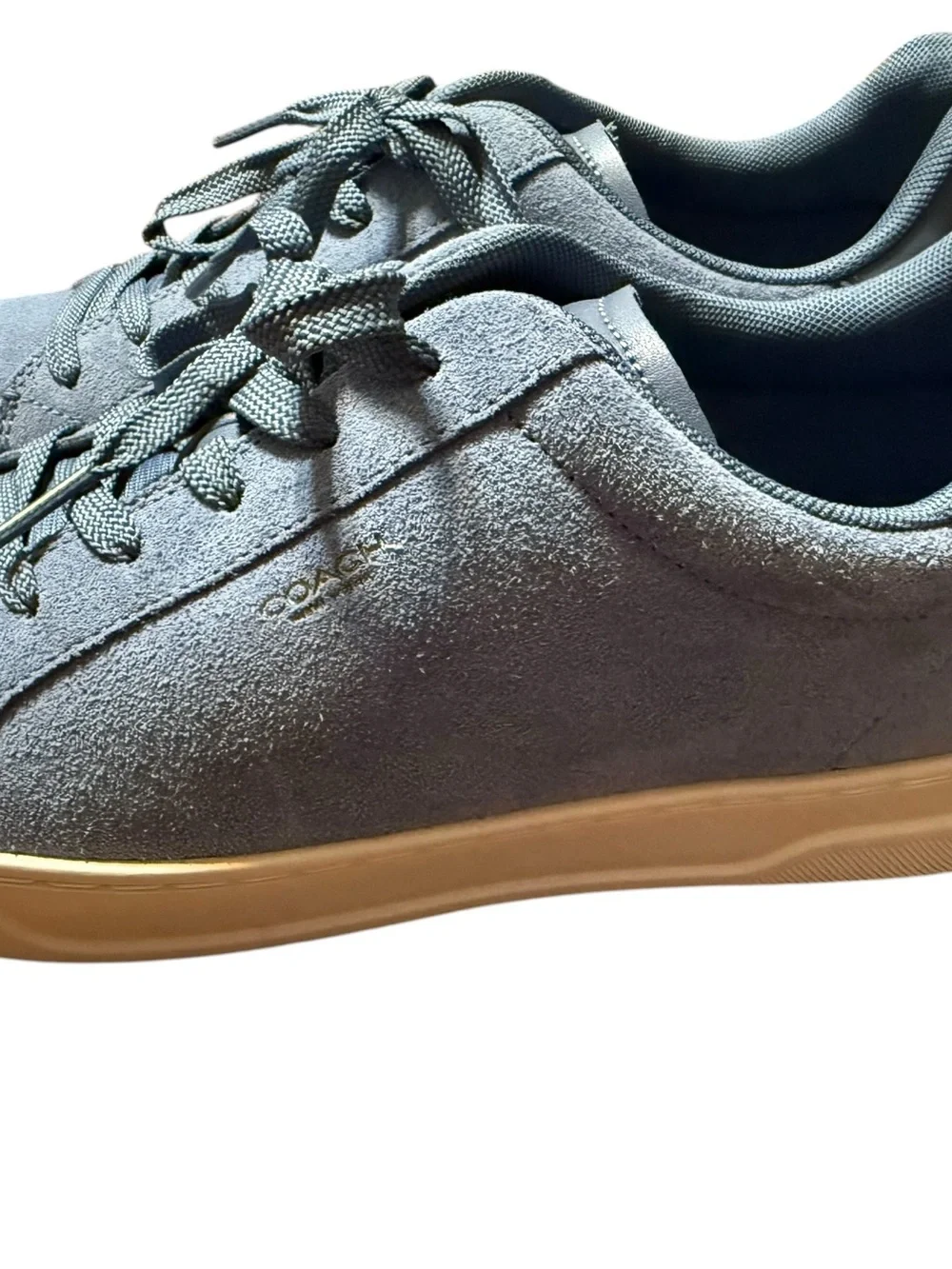 Coach CC149 Gray Suede Low Top Lace Up Sneakers Women's Size 11B Casual